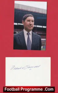 Manchester United Frank O Farrell Signed Picture Man Utd ex Manager
