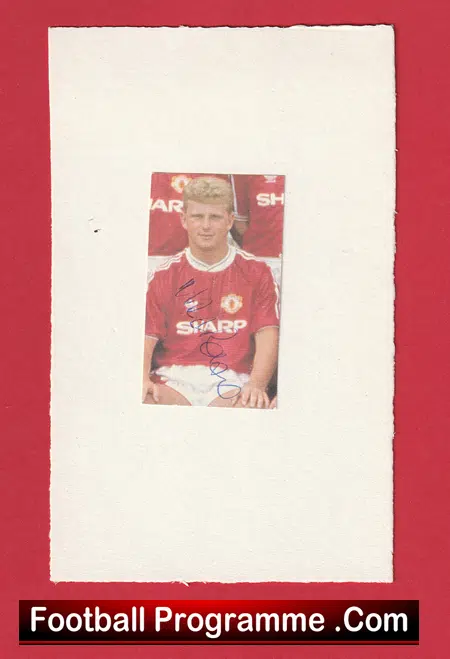 Manchester United Mark Robins Signed Picture Man Utd 1984 - 1992 - Image 2