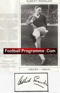 Manchester United Albert Scanlon Signed Picture Man Utd 1954 – 1960