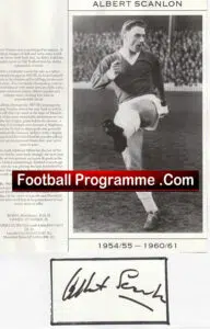 Manchester United Albert Scanlon Signed Picture Man Utd 1954 – 1960