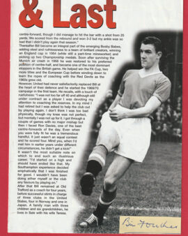 Manchester United Bill Foulkes Signed Picture Man Utd 1950 – 1970
