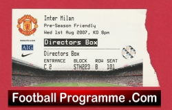 Manchester United v AC Milan 2007 – Directors Box Ticket