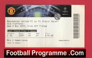 Otelul Galati v Manchester United 2011 – Football Ticket Romania