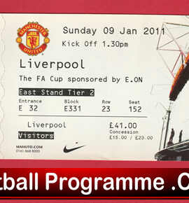 Manchester United v Liverpool 2011 – Football Ticket