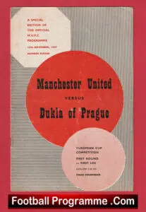Manchester United v Dukla Prague 1957 – European Cup Man Utd