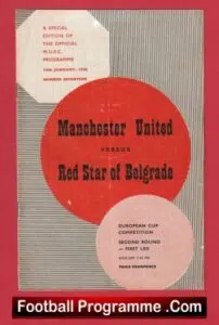 Manchester United v Red Star Belgrade 1958 – Munich Season 57/58