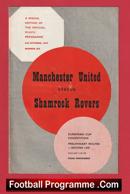 Manchester United v Shamrock Rovers 1957 - Man Utd Munich Season - Image 2