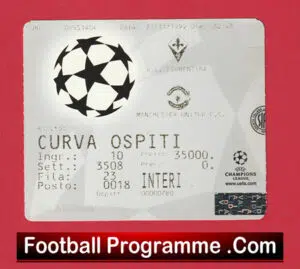 Fiorentina v Manchester United 1999 – Football Ticket Italy