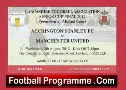 Accrington Stanley v Manchester United 2012 – Senior Cup Final Ticket