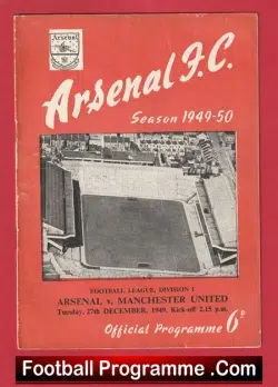 Arsenal v Manchester United 1949 – Man United 1940’s