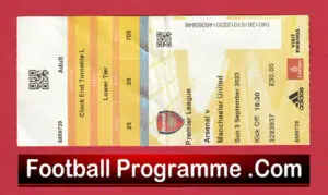 Arsenal v Manchester United 2023 – Football Match Ticket
