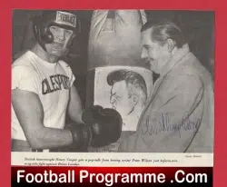 Boxing Henry Cooper Autograph British Heavyweight Champion Singed Picture