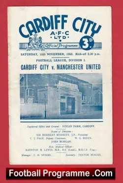 Cardiff City v Manchester United 1952 – Man Utd Busby Babes