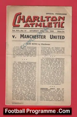 Charlton Athletic v Manchester United 1949 – 40s v Man Utd