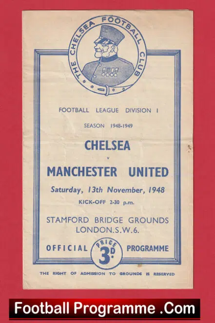 Chelsea v Manchester United 1948 – 1940s v Man Utd