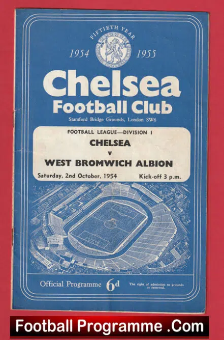 Chelsea v WBA 1954 – Chelsea League Champions 1954/55