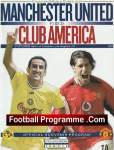 Club America v Manchester United 2003 – Man Utd Tour America USA