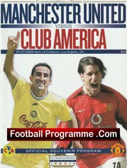 Club America v Manchester United 2003 – Man Utd Tour America USA