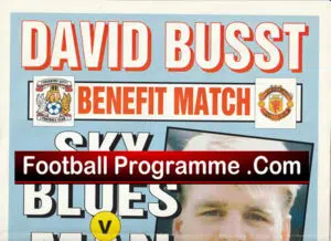 David Busst Testimonial Benefit Match Coventry 1997 Match Poster