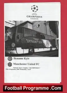 Dynamo Kyiv v Manchester United 2000 – Ukraine – Pirate Issue 18