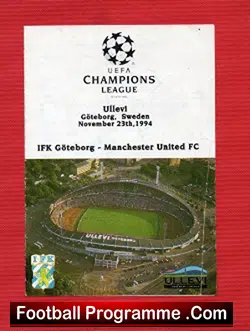 Gothenburg v Manchester United 1994 - itinerary Sweden - Image 2