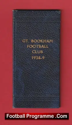 Great Bookham Football Club Season Ticket Book 1938 – 1939
