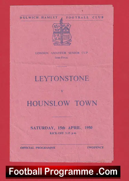 Leytonstone v Hounslow Town 1950 - 1950s to clear! - Image 2