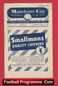Manchester City v Barnsley 1951 – Man City 1950s