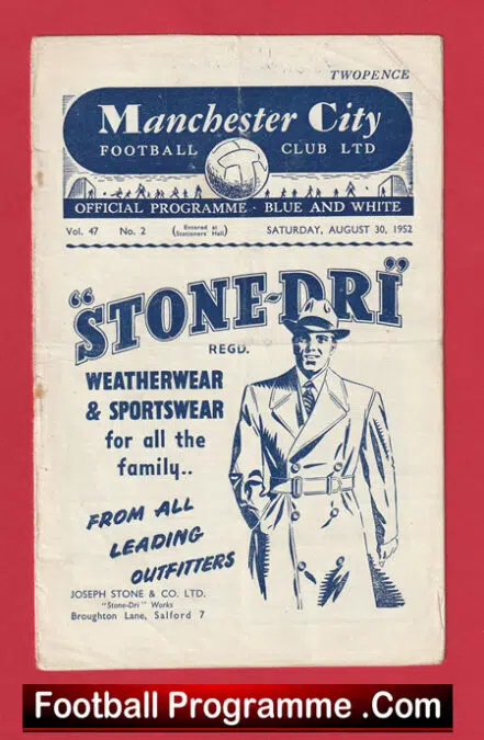 Manchester City v Manchester United 1952 – Man City