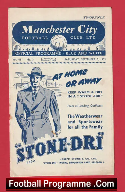 Manchester City v Manchester United 1953 – Man City v Man Utd