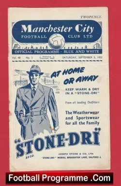 Manchester City v Manchester United 1953 – Man City v Man Utd