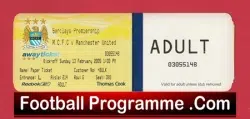 Manchester City v Manchester United 2005 - Match Ticket - football memorabilia