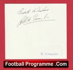 Manchester United Albert Scanlon Autograph Signed Card Man Utd - football programme