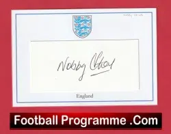 Manchester United Alex Stepney Autograph Signed Card Man Utd 1960 – 1971