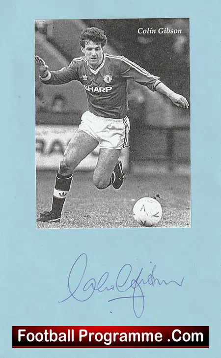 Manchester United Colin Gibson Autograph Man Utd 1985 - 1990 - Image 2