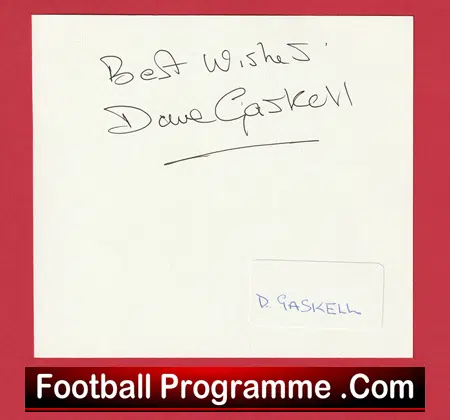 Manchester United Dave Gaskell Autograph Signed Card Man Utd - Image 2
