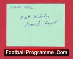 Manchester United Frank Kopel Autograph Man Utd 1966 – 1969