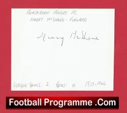 Manchester United Harry McShane Autograph Signed Man Utd 1950 – 1954
