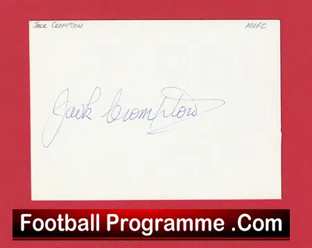 Manchester United Jack Crompton Autograph Signed Man Utd 1940s - Image 2