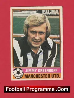Manchester United Jimmy Greenhoff Autograph Man Utd 1976 – 1980