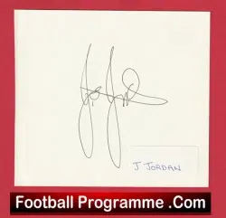 Manchester United Joe Jordan Autograph Signed Card Man Utd - football programme