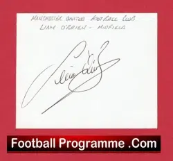 Manchester United Liam O’Brien Autograph Man Utd 1986 – 1988