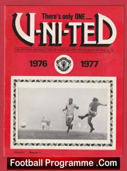 Manchester United Magazine – There’s Only One United 1976/77 – 2