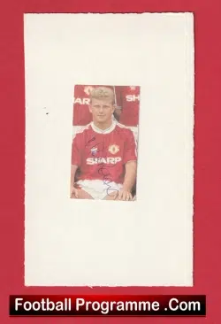 Manchester United Mark Robins Signed Picture Man Utd 1984 – 1992