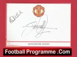 Manchester United Peter Coyne + David Gray Autograph Man Utd