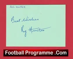 Manchester United Reg Hunter Autograph Man Utd 1956 – 1960