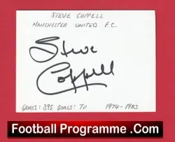 Manchester United Steve Coppell Autograph Man Utd 1975 – 1983