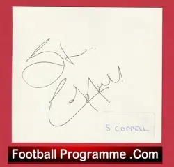 Manchester United Steve Coppell Autograph Signed Card Man Utd