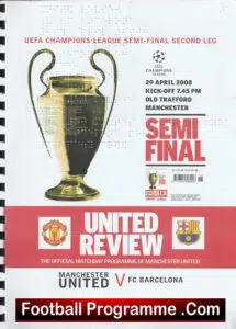 Manchester United v Barcelona 2008 – European Semi Final Special Braille