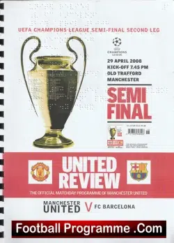 Manchester United v Barcelona 2008 – European Semi Final Special Braille
